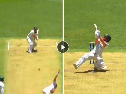 Australia vs Pakistan 1st Test David Warner hits scoop six unbelievable shot to faster Shaheen Shah Afridi Video Viral | Video: जबरदस्त ! पाकिस्तानच्या आफ्रिदीला वॉर्नरने लगावला भन्नाट षटकार, प्रेक्षकही अवाक्