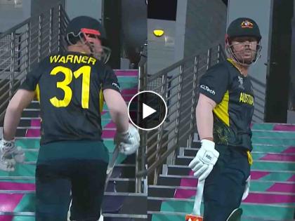 hilarious incident - David Warner Mistakenly Heads Towards Wrong Dressing Room After Fiery Send-off During T20 World Cup 2024, Video | अरे भाई कुठे निघाला? डेव्हिड वॉर्नर बाद झाल्यावर ड्रेसिंग रुमचा रस्ता चुकला अन्... Video