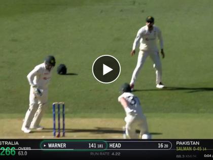 AUS vs PAK 1st Test Day one, Australia 346/5; DAVID WARNER scored 164 (211) with 16 fours and 4 sixes, Pakistanis couldn't even get an easy run out, Video  | डेव्हिड वॉर्नरच्या फटकेबाजीने पाकिस्तानी गोंधळले; सैरभैर झाले अन् बरेच चुकले, Video