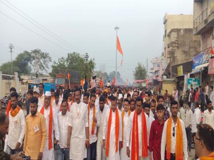 Ram Mandir Pranpratistha Ceremony Risodnagari was abuzz with the procession | राम मंदिर प्राणप्रतिष्ठा सोहळा; शोभायात्रेने रिसोडनगरी दुमदुमली