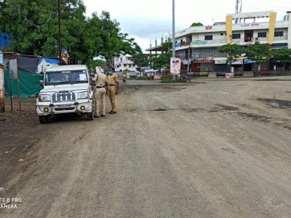 ‘Lockdown’; fourth day at Risod, Mangrulpir | ‘लॉकडाऊन’; रिसोड, मंगरूळपिरात चवथ्या दिवशीही सामसूम