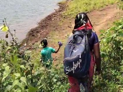 Road work stopped in Bham Dam area in Igatpuri; A dangerous journey of citizens through the forest | इगतपुरीतील भाम धरण परिसरातील रस्त्याचे काम रखडले; नागरिकांचा जंगलातून जीवघेणा प्रवास