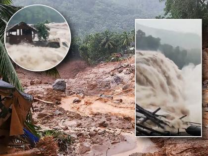 wayanad landslide athirapally falls turns deadly amid torrential rains watch video | भीषण! १५१ लोकांच्या मृत्यूनंतर वायनाडवर घोंघावतंय आणखी एक मोठं संकट, धबधब्याचा प्रवाह....