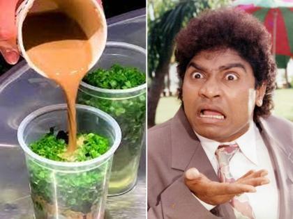 Spring onion latte coffee is going viral on social media | VIDEO : सोशल मीडियावर व्हायरल झाली ही अजब कांद्याची कॉफी, बघून कॉफी पिणं सोडाल!