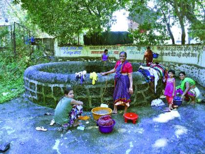 The wells of water for Panvelkar, the crowd for water | पनवेलकरांना विहिरींचा आधार, पाण्यासाठी गर्दी