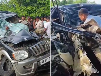 West Bengal Accident: 4 Killed After SUV Collides With Truck on NH 16 in Midnapore | West Bengal Accident: जगन्नाथाच्या दर्शनासाठी जाताना भाविकांवर काळाचा घाला, वाटेतच ट्रकला धडक, कारमधील ४ जण ठार! West Bengal Accident: 4 Killed After SUV Collides With Truck on NH 16 in Midnapore | West Bengal Accident: जगन्नाथाच्या दर्शनासाठी जाताना भाविकांवर काळाचा घाला, वाटेतच ट्रकला धडक, कारमधील ४ जण ठार!
