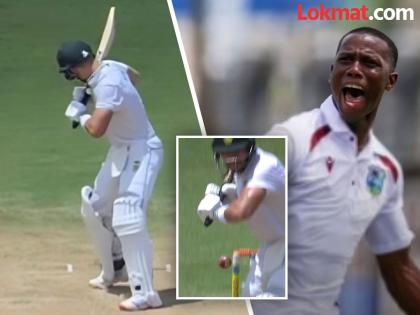 West Indies vs South Africa, 2nd Test Shamar Joseph Took 5 Wickets Watch Video He Bold Aiden Markram | टेस्टमध्ये 'लखनऊ'च्या जोसेफची बेस्ट बॉलिंग; चेंडू सोडला अन् मार्करम फसला (VIDEO)