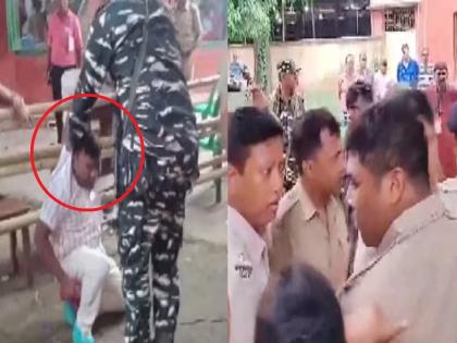 West Bengal Panchayat Election: Woman candidate's husband ran away with ballot box; Police caught beat | video: महिला उमेदवारचा पती मतपेटी घेऊन पळाला; पोलिसांनी पकडून दिला चोप