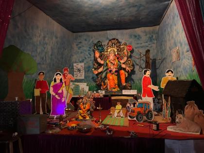 Ganesh Festival 2019: Let's go to the village! Unique view of Ganeshotsav Mandal at Sahyadrinagar | Ganesh Festival 2019 : चला खेड्याकडे! सह्याद्रीनगर येथील गणेशोत्सव मंडळाचा अनोखा देखावा