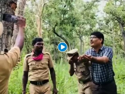 After a cut water came out of the bark of terminalia tomentosa tree watch shocking video | सावलीच नाही तर पाणी सुद्धा देतं हे अनोखं झाड; 'या' झाडाला खाचा पाडून लोक भागवतात तहान 