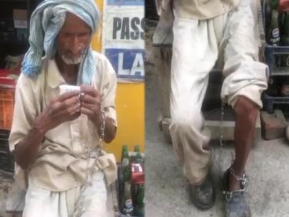 chandigarh city nephew tied his elderly uncle in chains with animals | क्रूरतेचा कळस! वृद्ध काकाला भाच्याने जनावरांसोबत साखळीने बांधलं, अशी झाली अवस्था