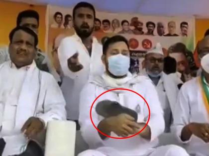 Bihar Election 2020 slippers thrown at tejashwi yadav in public meeting | Bihar Election 2020 : निवडणुकीच्या प्रचारसभेत तेजस्वी यादव यांच्यावर फेकण्यात आल्या चपला, Video जोरदार व्हायरल