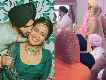 Neha kakkar and rohanpreet get wedding hitched in delhi | Neha Kakkar and Rohanpreet Singh Wedding : अखेर नेहा कक्कर आणि रोहनप्रीत सिंग एकमेकांचे झालेच, समोर आले लग्नाचे फोटो आणि व्हिडीओ