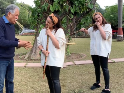 Parineeti Chopra Learns How To Eat Sugarcane From Her Father Sweet Video Will Make Your Day | ऊस खाणे पडतेय परिणीतीला भारी, उडवली जाते खिल्ली, व्हिडीओ व्हायरल