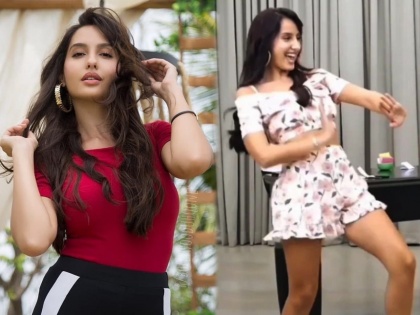 Nora fatehi latest video viral on social media she dancing on kareena kapoor fevicol song | नोरा फतेहीने करिना कपूरच्या 'फेविकोल' गाण्यावर केला धमाकेदार डान्स, व्हिडीओ व्हायरल