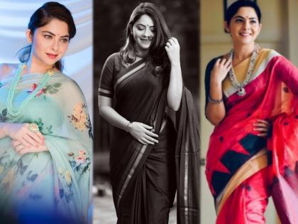 साडीत खुलून आलंय अप्सरेचे सौंदर्य, पाहा सोनाली कुलकर्णीचे हे खास फोटो
