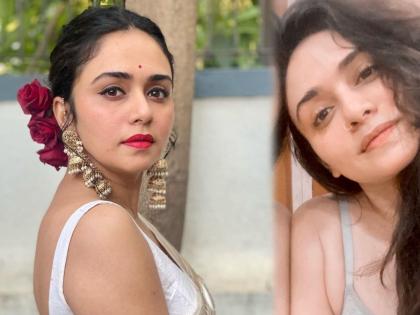 Amrita Khanwilkar's share her mirror photo on social media | अमृता खानविलकरच्या मिरर फोटोची रंगली सोशल मीडियावर चर्चा, विनामेकअप ही दिसतेय सुंदर