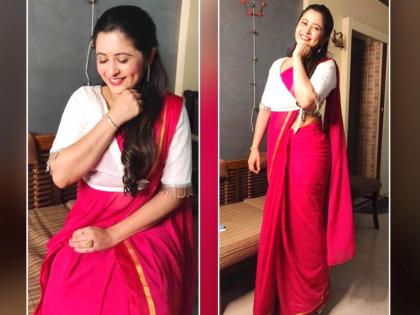 Netizens Comment On Gayatri Datar's Saree Look | आईची साडी, लहान बहीणीचं स्वेटर घालून आली की काय,या लूकमुळे गायत्री दातार होते ट्रोल !