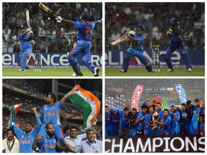 On This Day in 2011, Team India created history by clinching their second ODI World Cup | महेंद्रसिंग धोनीचा खणखणीत षटकार, भावनिक झालेला सचिन तेंडुलकर अन् जगावर फडकला तिरंगा!