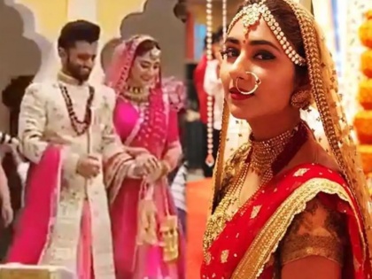 Rahul Vaidya & Disha Parmar's wedding pics shocked everyone, check images... | काय सांगता ! Rahul vadiya आणि disha Parmar यांनी गुपचूप उरकले लग्न ? फोटो झालेत व्हायरल