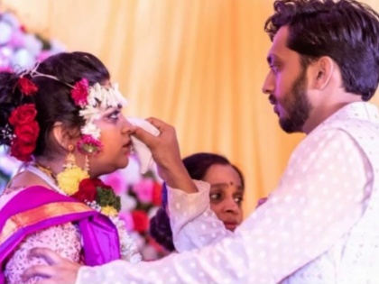 Amey wagh got emotional during his sister wedding, video viral | बहिणीच्या पाठवणीवेळी अमेय वाघला अश्रू अनावर, अवघ्या चारच शब्दात सगळं सांगितलं