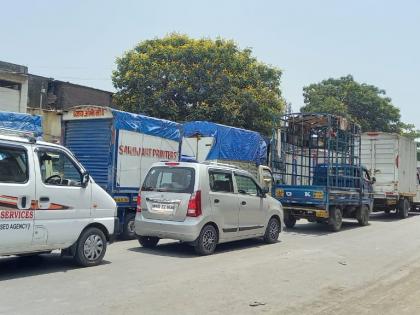 Illegal transport of heavy vehicles in Bhiwandi despite ban; Deprived Bahujan Front demands action | बंदी असतानाही भिवंडीत अवजड वाहनांची अवैध वाहतूक; कारवाई करण्याची वंचित बहुजन आघाडीची मागणी 