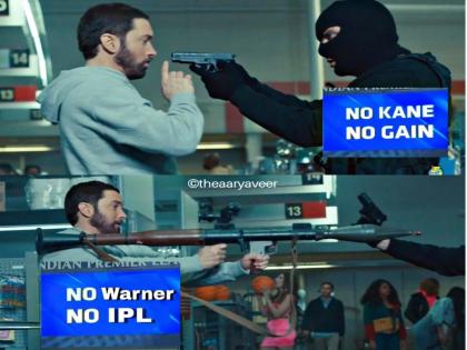 IPL 2021 Suspended : डेव्हिड वॉर्नरचा तळतळाट लागला अन् लीग करावी लागली स्थगित, पाहा भन्नाट मीम्स