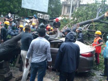 Cyclone Tauktae : Rains in many places in Thane, disrupted public life | Cyclone Tauktae : ठाण्यात अनेक ठिकाणी पावसामुळे पडझड, जनजीवन विस्कळीत