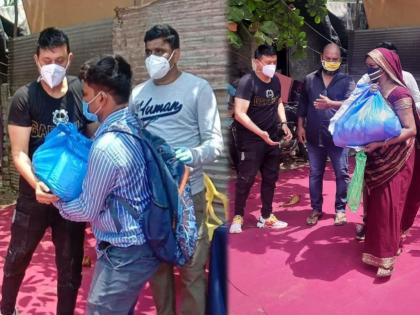 swapnil joshi helps People During Corona Pandemic | स्वप्निल जोशीची कोरोना काळात गरजुंना मोठी मदत, जीवनावश्यक वस्तूंचे केले वाटप