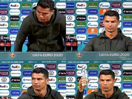 Euro 2020, Coca Cola : ख्रिस्तियानो रोनाल्डोच्या 'त्या' कृतीमुळे शेअर बाजार गडगडला, Coca Colaला ४ अब्ज डॉलर्सचा फटका बसला!