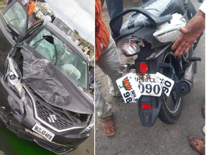 One killed, one seriously injured in car crash | भरधाव कारच्या धडकेत एकजण जागीच ठार, १ गंभीर जखमी One killed, one seriously injured in car crash | भरधाव कारच्या धडकेत एकजण जागीच ठार, १ गंभीर जखमी