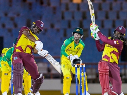 West Indies wrap up 4-1 T20I series win over Australia, Evin Lewis stars as windies won 5th match by 16 runs  | WI vs AUS : ख्रिस गेलची ३००च्या स्ट्राईक रेटनं फटकेबाजी, एव्हिन लुईसच्या १३ चेंडूंत ७० धावा अन् ऑस्ट्रेलियाचा पालापाचोळा!