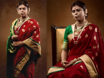 From traditional to more beautiful !, new photos of Ashwini Mahangade caught the attention of fans | पारंपारिक ते अधिक सुंदर!, अश्विनी महांगडेच्या नव्या फोटोशूटने वेधले चाहत्यांचे लक्ष