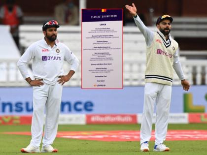 India vs England 2nd Test Live Score : The Players' Dining Room Menu for Day Three, Lunch on Day 3 - England 216 for 3 in the first innings   | India vs England 2nd Test : लॉर्ड्स कसोटीच्या तिसऱ्या दिवशी खेळाडूंच्या मेन्यू कार्डात 'तो' पदार्थ पाहून चाहते संतापले!