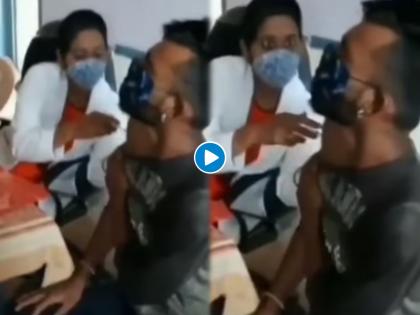 viral video of young man who scared for corona vaccine people were laugh after watching this | ...अन् कोरोना लस घेताच 'तो' ढसाढसा रडू लागला; 'हा' भन्नाट Video पाहून आवरणार नाही हसू