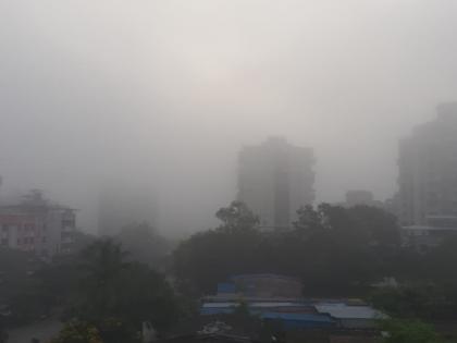 Dense fog in and around Kalyan city! | कल्याण शहर आणि आसपासच्या परिसरात दाट धुके! 