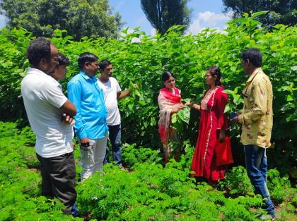 Majalgaon's silk farming attracts Nepalese farmers; Overwhelmed by Marathwadi hospitality | मराठवाडी पाहुणचाराने नेपाळचे शेतकरी भारावले; रेशीम शेतीसाठी माजलगावात केला ४ दिवस मुक्काम