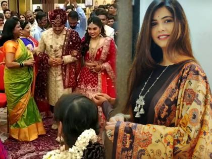 Video: Veena Jagtap's sister's 'Royal Entry' at Wedding Pavilion | Video : लग्नमंडपात वीणा जगतापच्या बहिणीची 'रॉयल एण्ट्री'