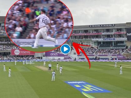 India vs England 4th test Live : Jarvo 69 is back again for the 3rd time in the series, this time he’s physically bumped into Olie Pope Video  | India vs England 4th test Live : टीम इंडियाचा 'Jarvo' पुन्हा मैदानात घुसला अन् इंग्लंडच्या फलंदाजाला धडक देऊन गेला, Video 