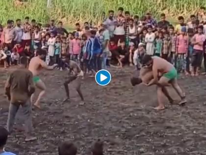 Uttarakhand pailwan wrestler killed during wrestling in Moradabad faridnagar , shocking video goes viral | प्रतिस्पर्ध्याची मान मोडली, मग मान हलवून नीट तपासली आणि मग उभा राहिला, कुस्तीपटूचा आखाड्यात तडफडून मृत्यू