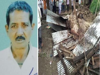 One killed when the wall collapsed while he was asleep; Four goats also died | झोपेत असताना भिंत कोसळून एक ठार; चार बकऱ्यांचाही मृत्यू