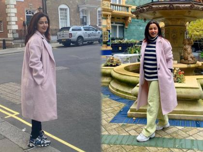 लंडनच्या रस्त्यावर फिरताना दिसली अभिनेत्री नेहा पेंडसे, फोटो होतायेत व्हायरल