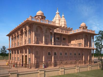 Radhanikunj Bihari Temple stands on 2.5 acres by ISKCON | इस्कॉनतर्फे अडीच एकरांवर उभे राहतेय १०६ फुट उंच राधानिकुंज बिहारी मंदिर