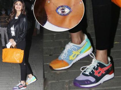 Which shoes were stolen from outside the temple, Shilpa Shetty is in the news due to her fashion sense | कोणत्या मंदिराबाहेरुन चोरले हे शूज, Shilpa Shetty हटके फॅशन सेन्समुळे चर्चेत