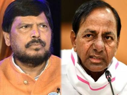 We will also drown them into the 3 oceans from Kanyakumari says Ramdas Athawale Over K Chandrashekar Rao statement | "...तर आम्ही चंद्रशेखर राव यांना कन्याकुमारीतील 3 समुद्रात बुडवू"; रामदास आठवलेंचा हल्लाबोल