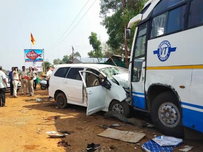 Accident: Innova car and luxury accident near Janavali, 9 injured | Accident: जानवलीजवळ इनोव्हा कार आणि लक्झरीमध्ये भीषण अपघात, ९ जण जखमी