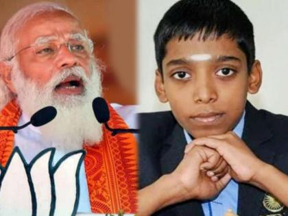 Prime Minister Narendra Modi's heartfelt message for Grandmaster R Praggnanandhaa after he beat world no. 1 Magnus Carlsen  | Grandmaster R Praggnanandhaa : विश्वविजेत्या मॅग्नस कार्लसनला पराभवाचा इंगा दाखवणाऱ्या ग्रँडमास्टर आर प्रज्ञानंदचे पंतप्रधान नरेंद्र मोदींकडून कौतुक