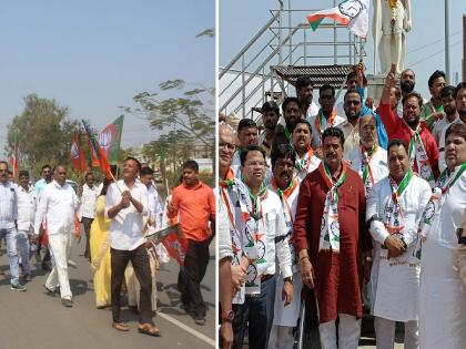 Politics ignited from Nawab Malik; On the streets against BJP and in support of NCP | नवाब मलिकांवरून राजकारण पेटले; भाजप विरोधात तर राष्ट्रवादी कॉंग्रेस समर्थनार्थ रस्त्यावर