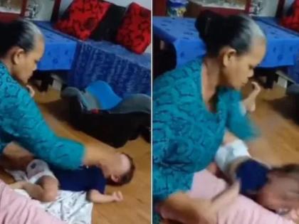 Crime News mother horrified watching nanny abusing kid when left alone | हृदयद्रावक! बाळाला मारलं, हात मुरगळा अन्...; घरकाम करणाऱ्या महिलेचं भयंकर रुप, कॅमेऱ्यामुळे पोलखोल