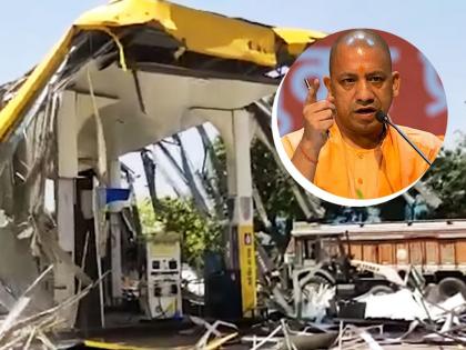 bda bulodjar runs over samajwadi party mla shahzil islam who threatens cm yogi adityanath | सपाचा आमदार म्हणाला, 'बंदूकों से गोली निकलेंगी'; योगींनी पेट्रोल पंपावर बुलडोझरच चालवला!